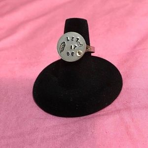Beautiful Handcrafted "Let It Be"  Adjustable Ring